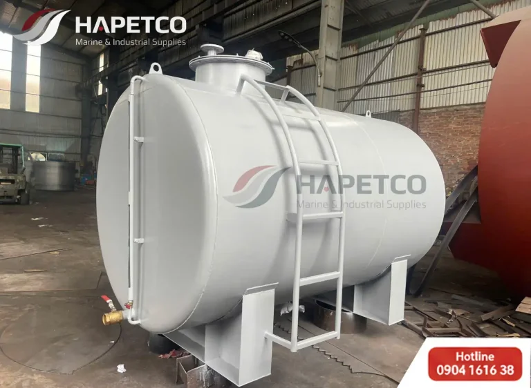 Hình ảnh: Hapetco chuyên gia công Bồn chứa xăng dầu trụ ngang có chân đế đặt nổi
