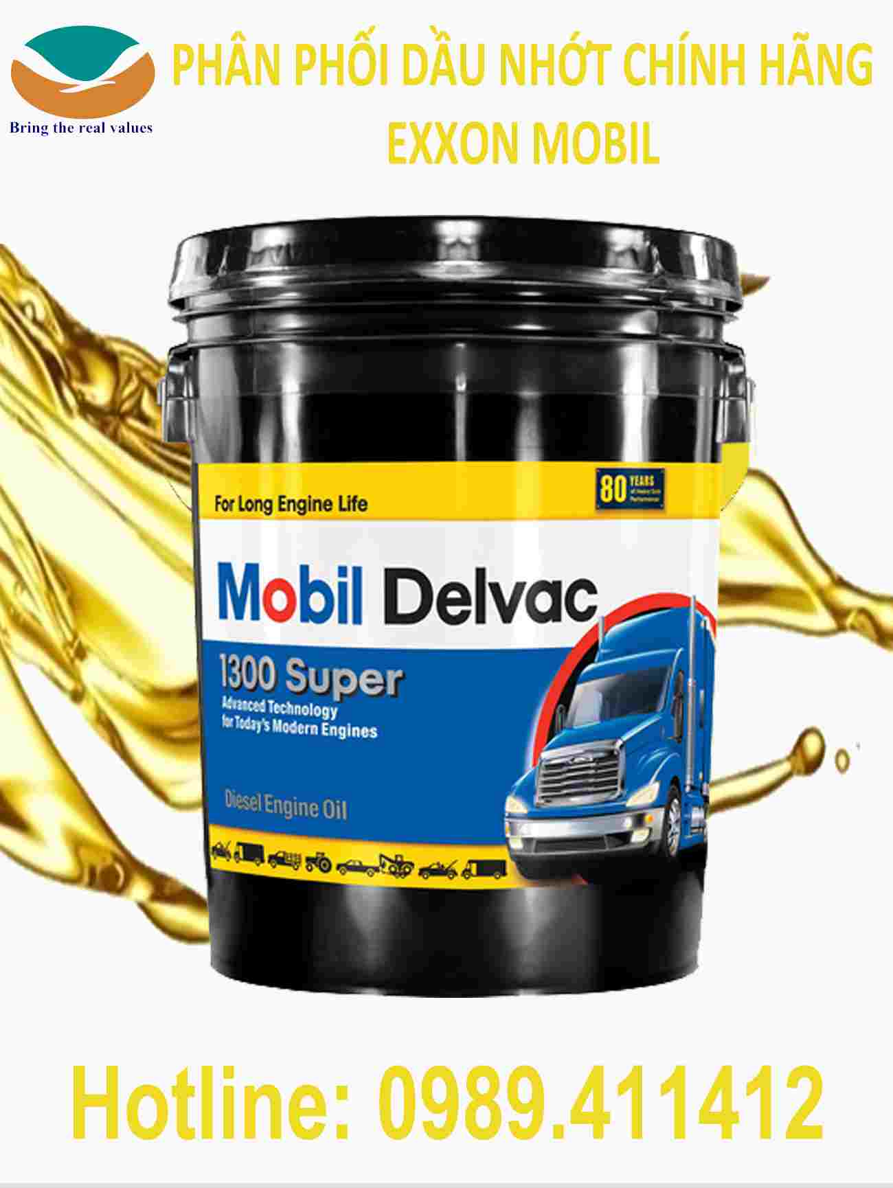Dầu động cơ hiệu suất cao Mobil Delvac Super 1300 15W-40