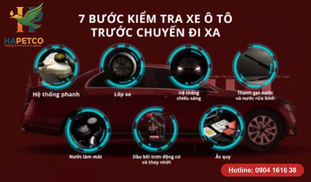 7 Bước kiểm tra xe Oto trước mỗi chuyến đi xa