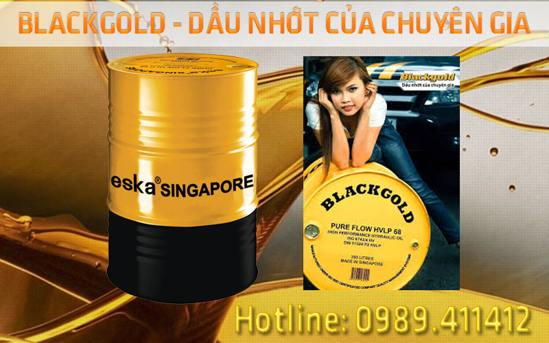 Dầu thủy lực gốc tổng hợp cao cấp có chỉ số độ nhớt cao BLACKGOLD PURE FLOW SYN HVLP