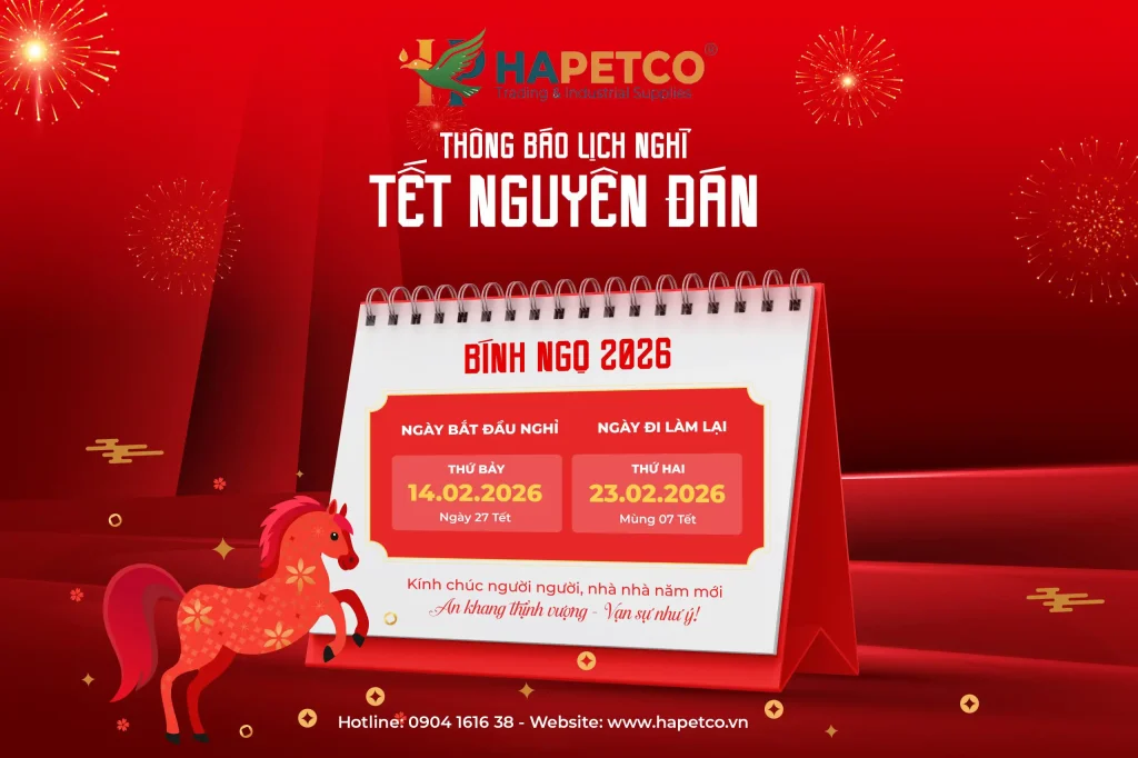 HAPETCO Thông báo nghỉ Tết nguyên đán Bính Ngọ 2026